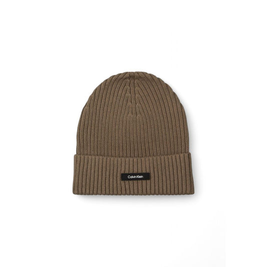 Sombreros y gorras de algodón orgánico beige de Calvin Klein