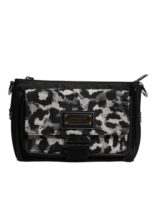 Borsa a tracolla Dolce &amp; Gabbana in jacquard leopardato multicolore