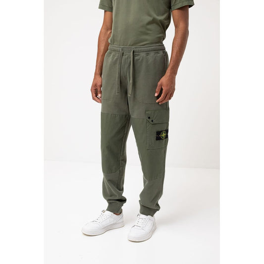 Stone Island Green Cotton Men's Track Pant