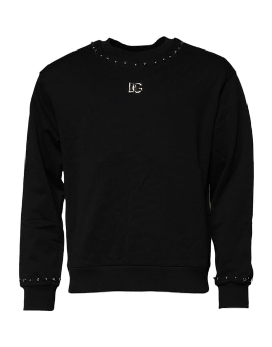 Sudadera con tachuelas y logotipo negro de Dolce &amp; Gabbana