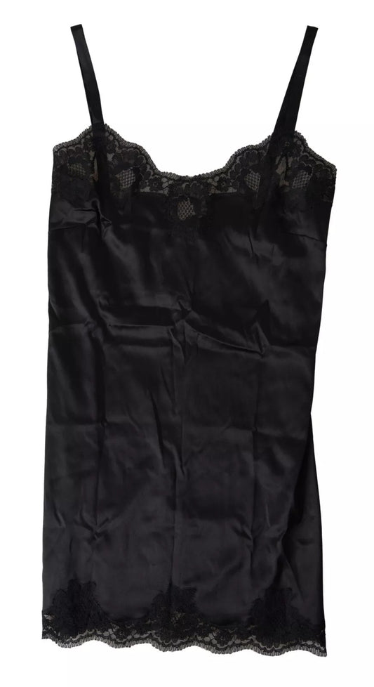Camisola de seda negra sensual de Dolce &amp; Gabbana