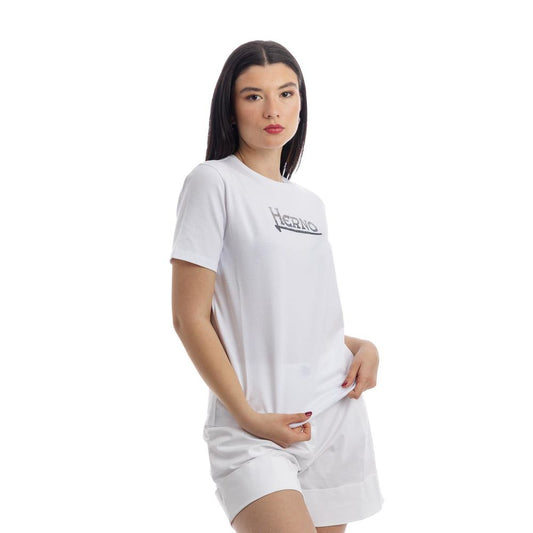 Top e t-shirt in cotone bianco Herno