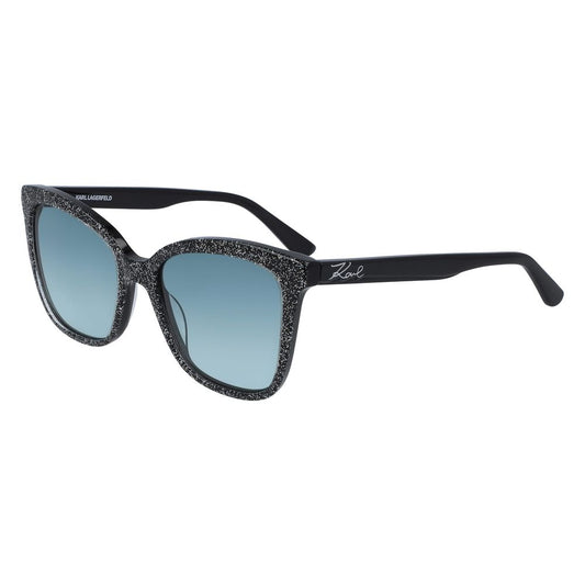 Karl Lagerfeld Black Haircalf Sunglasses
