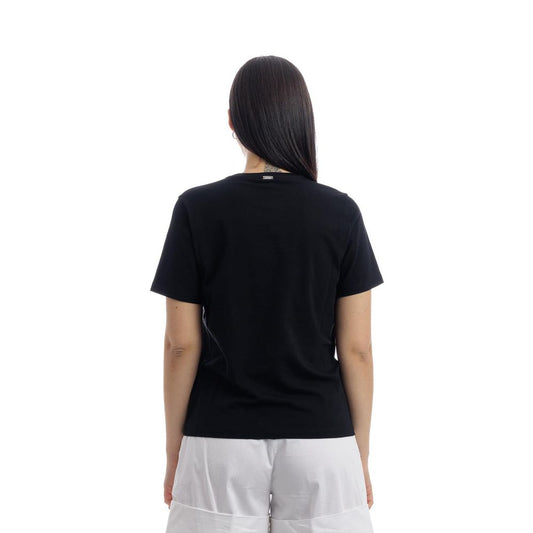 Top e t-shirt in cotone nero Herno