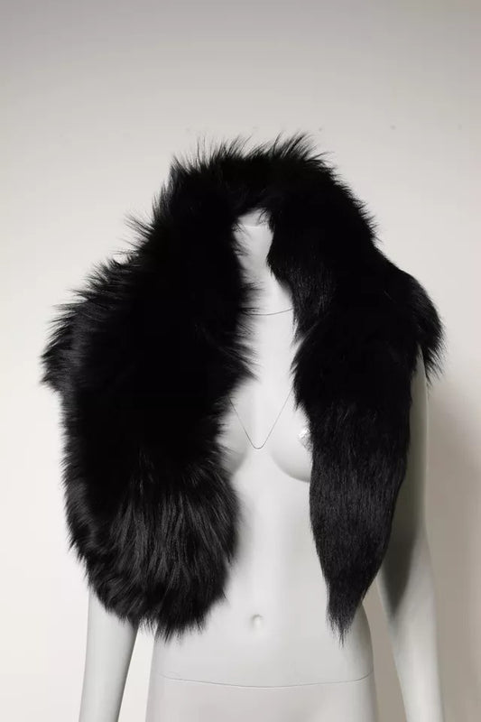 Sciarpa invernale Dolce &amp; Gabbana in pelliccia di volpe nera