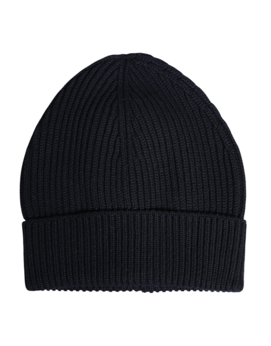 Berretto invernale in maglia di cashmere nero Dolce &amp; Gabbana
