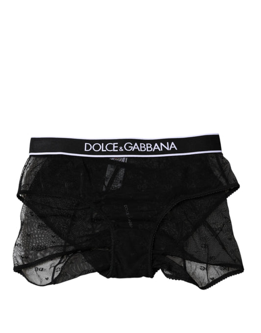 Braguita de cintura media de nailon y tul negro de Dolce &amp; Gabbana