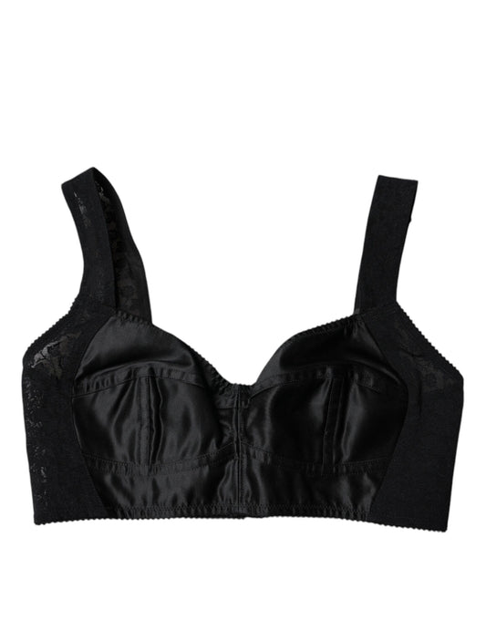 Dolce &amp; Gabbana Intimo reggiseno con balconcino in nylon nero