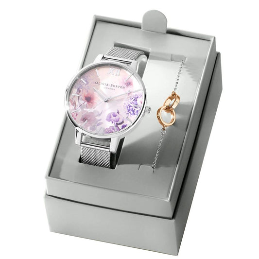 Reloj de acero inoxidable gris Olivia Burton