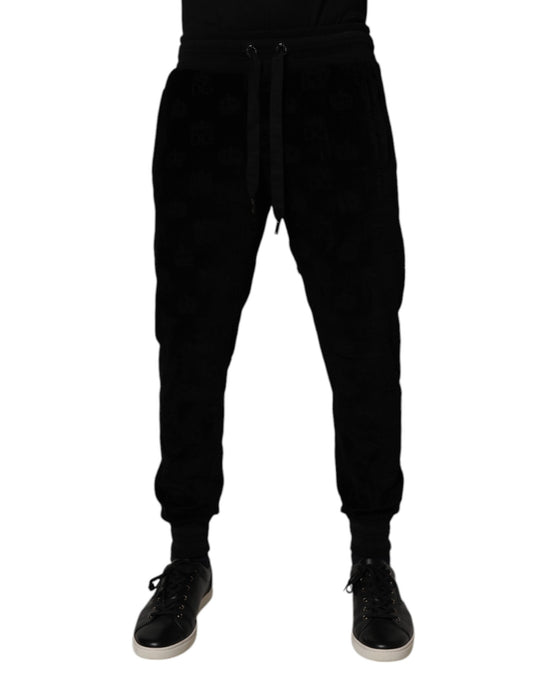 Pantaloni da tuta da uomo Dolce &amp; Gabbana in cotone nero