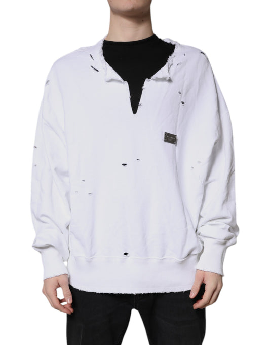 Sudadera Dolce &amp; Gabbana de algodón blanco para hombre