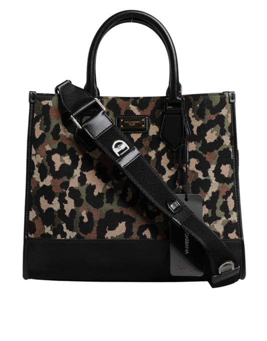 Borsa a tracolla Dolce &amp; Gabbana multicolore con stampa leopardata