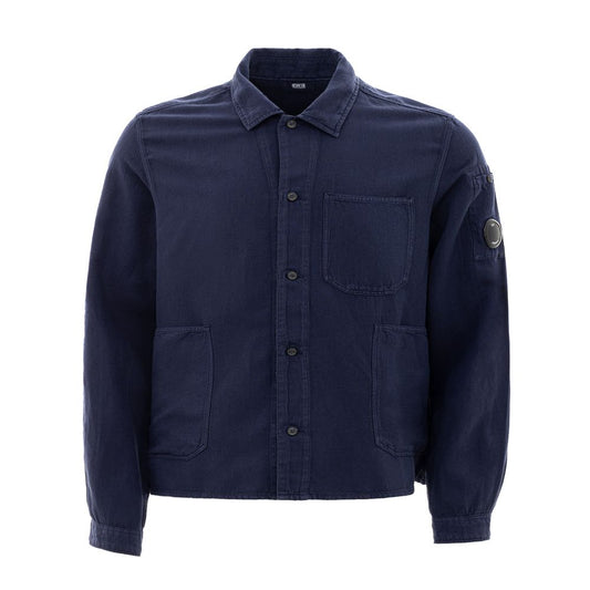Camicia in cotone blu CP Company