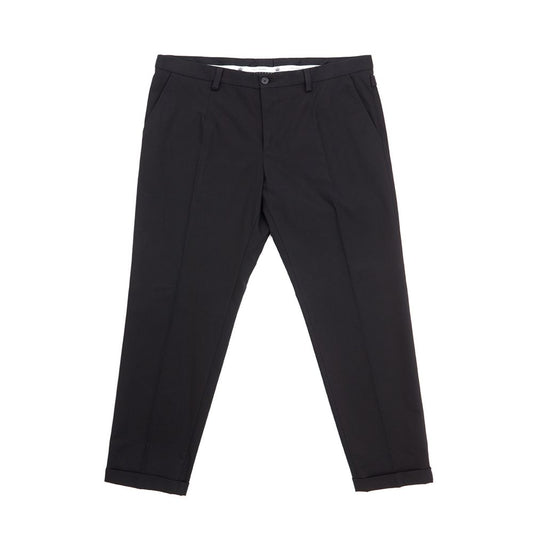 Pantaloni eleganti in cotone nero Dolce &amp; Gabbana da uomo