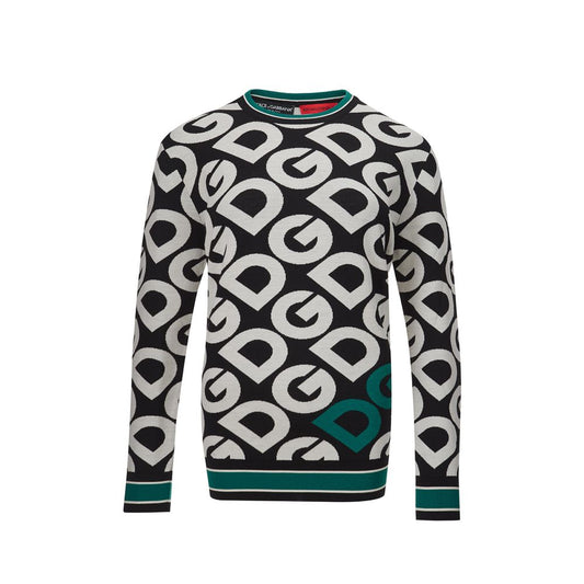 Dolce &amp; Gabbana Elegante Maglione Nero in Cotone per uno Stile Sofisticato