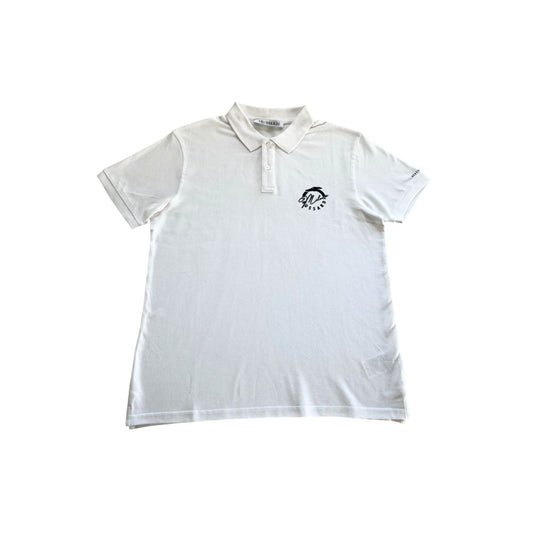 Polo da uomo in cotone bianco Trussardi Beachwear