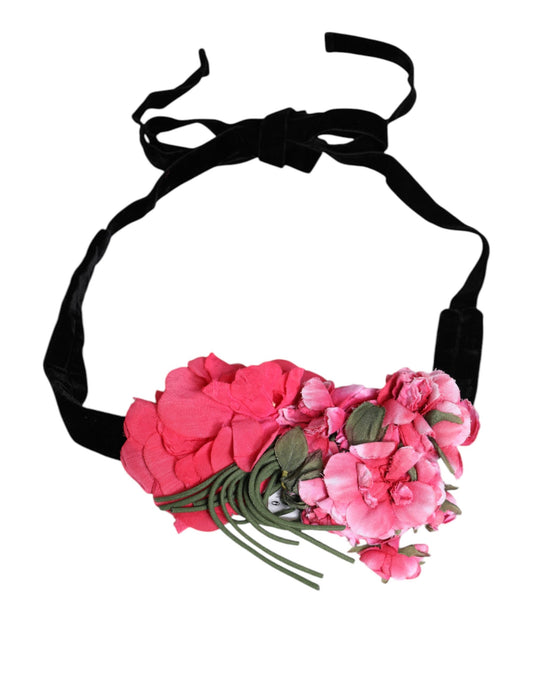 Cinturón con lazo y detalle de apliques florales multicolor de Dolce &amp; Gabbana