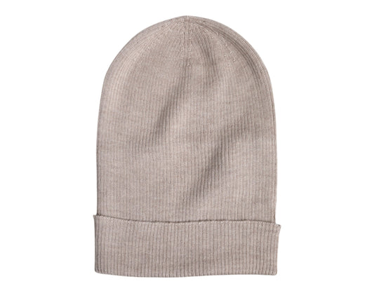 Berretto invernale in maglia di cashmere beige Dolce &amp; Gabbana