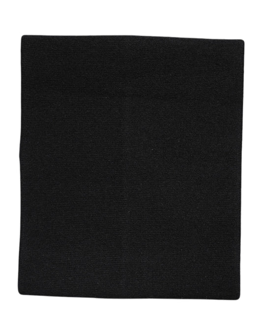 Sciarpa-foulard scaldacollo in maglia di cashmere nero Dolce &amp; Gabbana