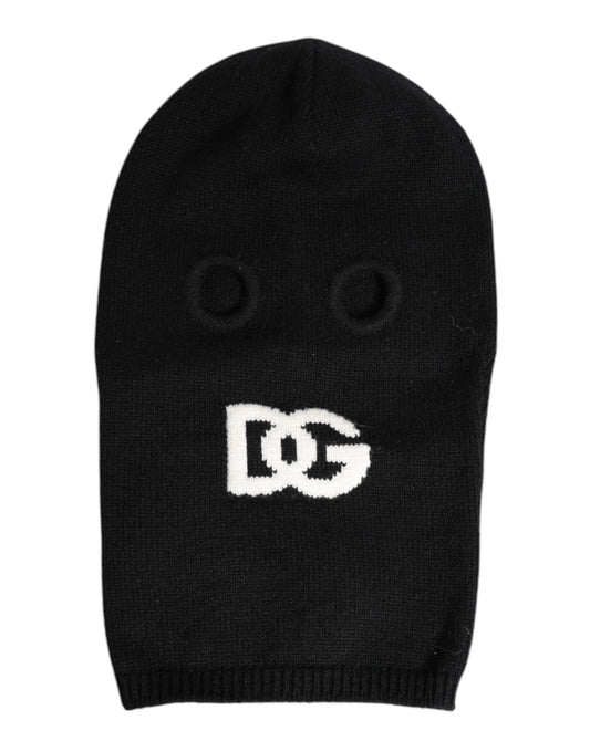 Passamontagna da sci Dolce &amp; Gabbana in maglia di cashmere nero