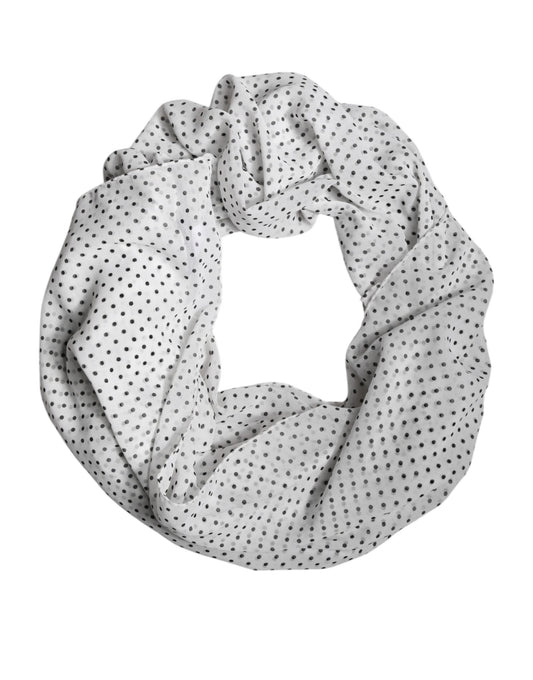 Sciarpa scialle in poliestere a pois bianchi Dolce &amp; Gabbana
