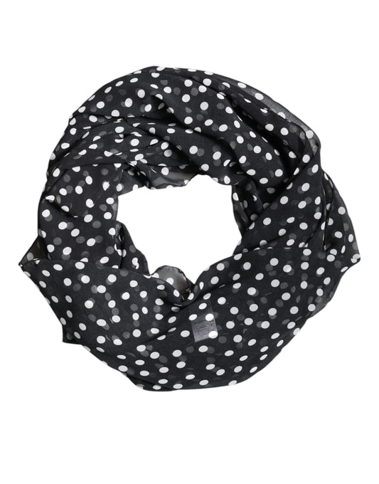 Sciarpa scialle Dolce &amp; Gabbana in poliestere con pois neri