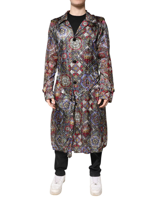 Chaqueta gabardina con corona de abeja real multicolor de Dolce &amp; Gabbana