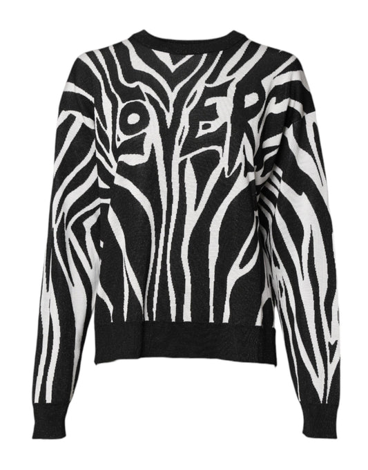 Suéter Dolce &amp; Gabbana con estampado blanco y negro para mujer