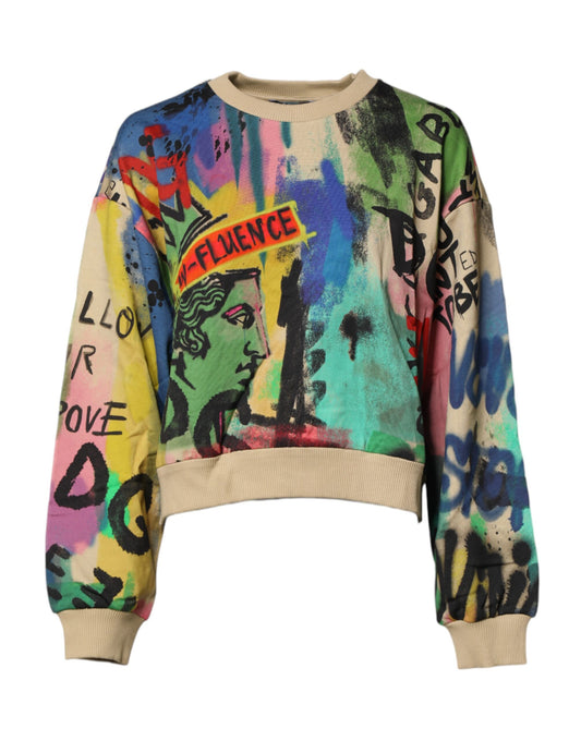 Suéter de algodón con estampado multicolor de Dolce &amp; Gabbana
