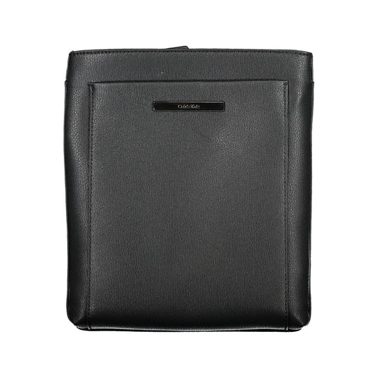 Elegante bolso de hombro negro de Calvin Klein con detalles en contraste