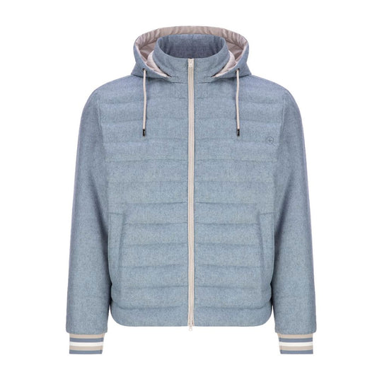 Giacca in seta blu Herno