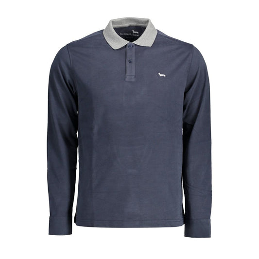 Polo de algodón azul para hombre de Harmont &amp; Blaine