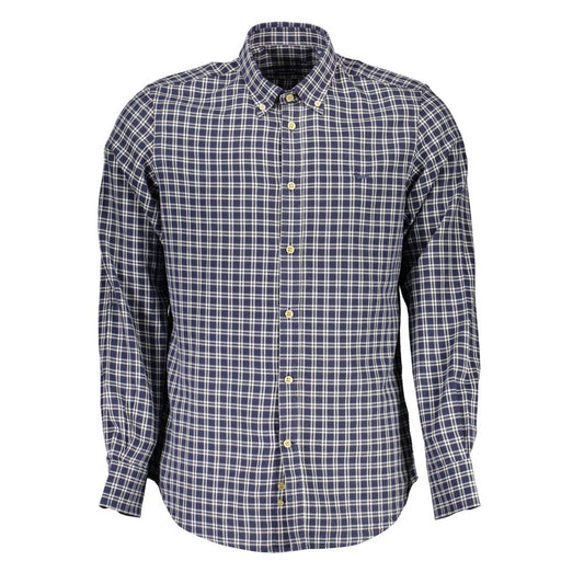 Camisa de algodón azul para hombre de Harmont &amp; Blaine