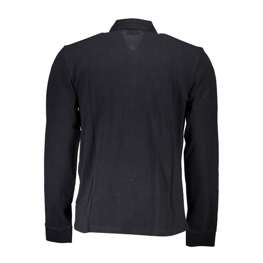 Polo Napapijri de algodón negro para hombre