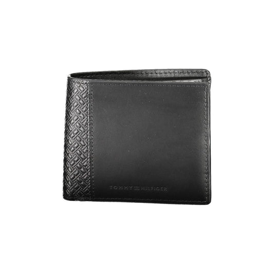 Cartera de cuero negra para hombre de Tommy Hilfiger