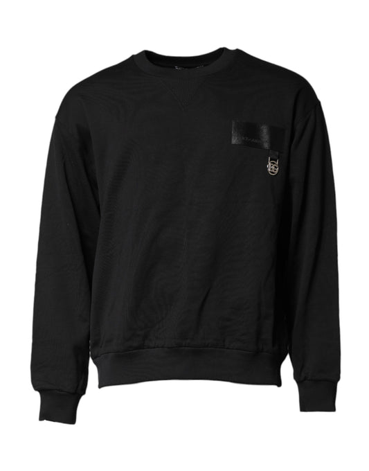 Sudadera con cuello redondo y logotipo DG en negro de Dolce &amp; Gabbana