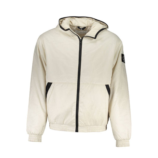 Chaqueta elegante con capucha beige de Calvin Klein: prenda de abrigo atemporal
