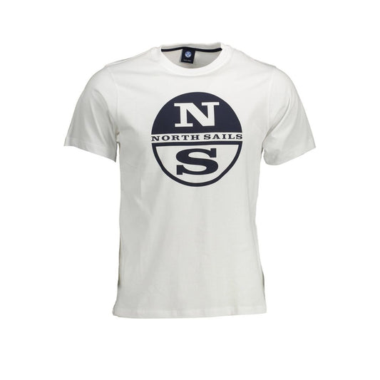 T-shirt da uomo in cotone bianco North Sails
