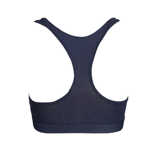 Sujetador deportivo Tommy Hilfiger de algodón azul para mujer