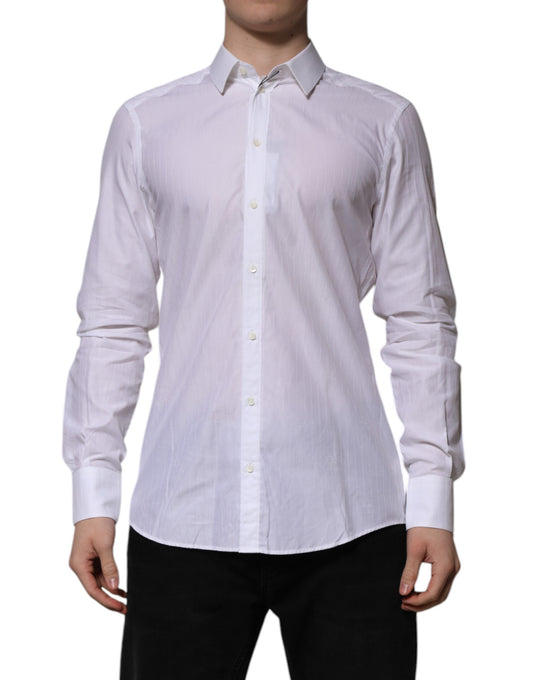 Camisa formal de manga larga MARTINI de algodón blanco de Dolce &amp; Gabbana