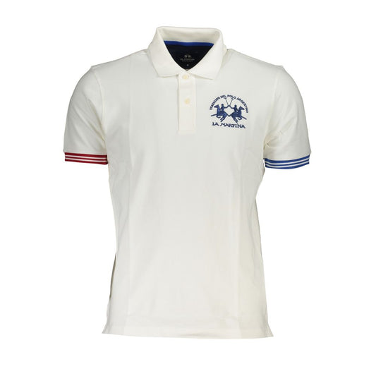 Polo blanco elegante con detalles en contraste La Martina