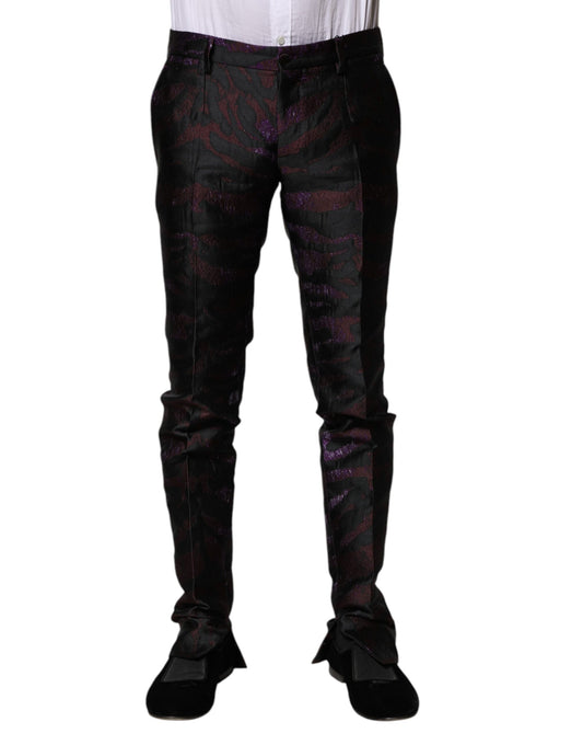 Pantalones estampados de poliéster multicolor de Dolce &amp; Gabbana