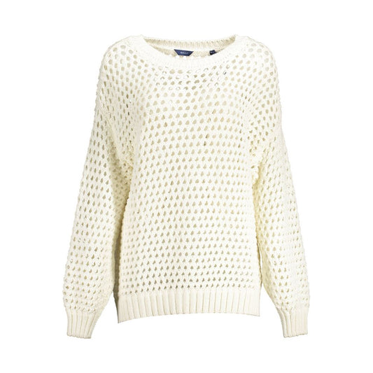 Suéter de algodón blanco Gant para mujer