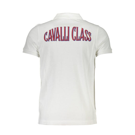 Polo Cavalli Class de algodón blanco para hombre