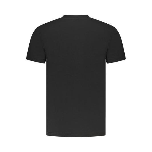 Camiseta de algodón negra para hombre Cavalli Class