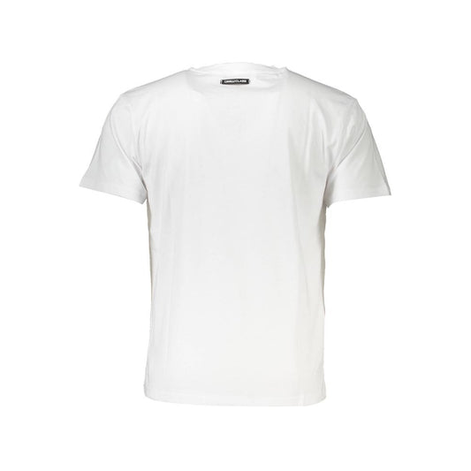 Camiseta de algodón blanca para hombre Cavalli Class