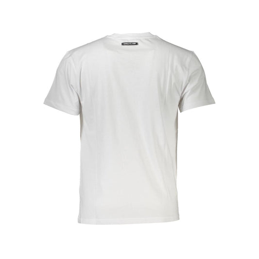 Camiseta de algodón blanca para hombre Cavalli Class