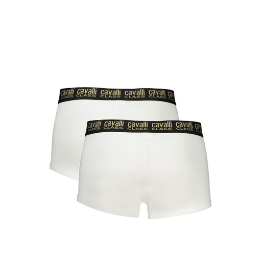 Boxer Cavalli Class de algodón blanco para hombre