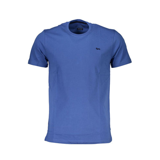 Camiseta de algodón azul Harmont &amp; Blaine