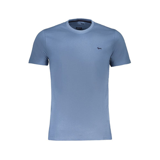 Camiseta de algodón azul Harmont &amp; Blaine
